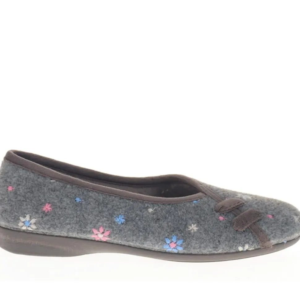 Full Slippers - Grey Floral