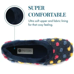 Full Slippers - Navy Multi