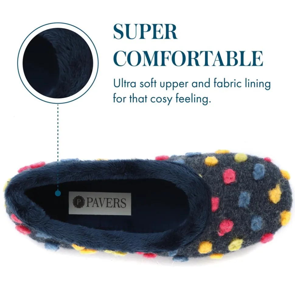 Full Slippers - Navy Multi