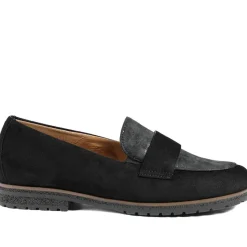 Gabor Ego Elder Leather Loafers - Black