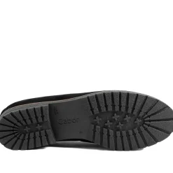 Gabor Ego Elder Leather Loafers - Black