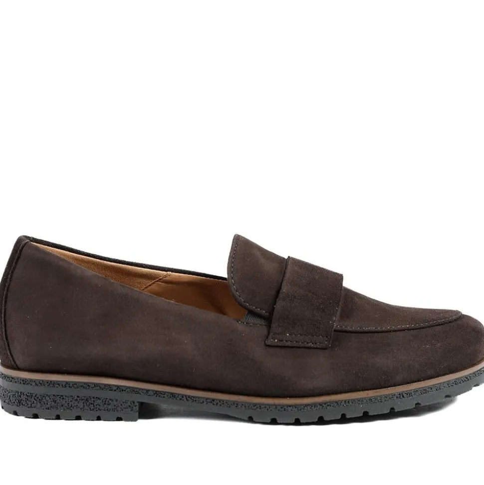 Gabor Ego Elder Leather Loafers - Brown