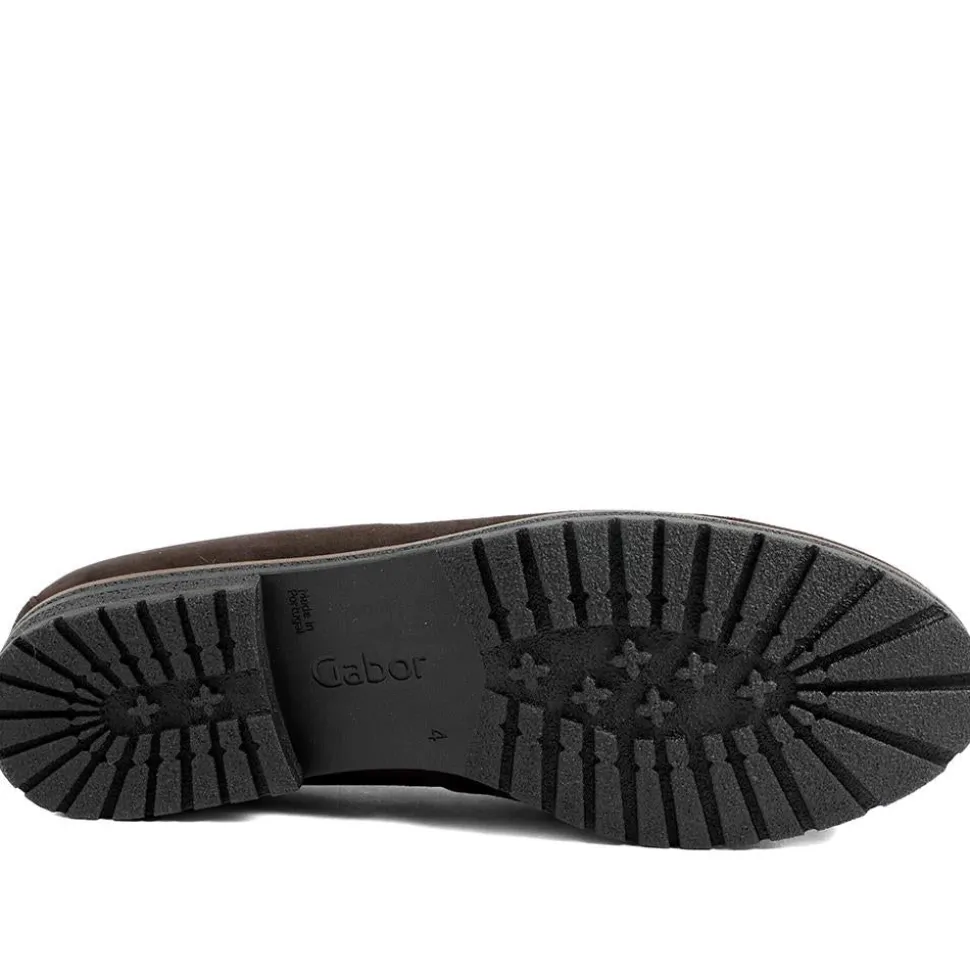 Gabor Ego Elder Leather Loafers - Brown