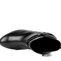 Gabor Leather Block Heel Smart Ankle Boots - Black