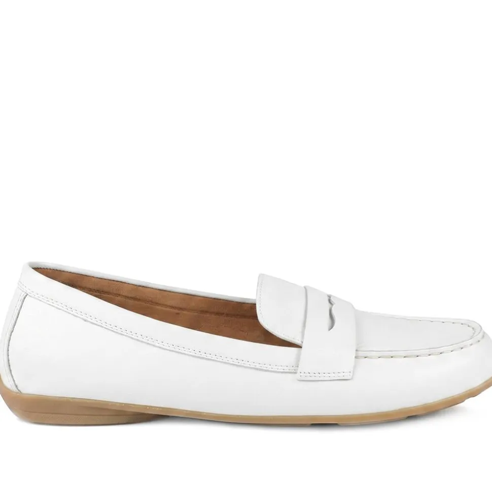 Gabor Leather Penny Loafers - White