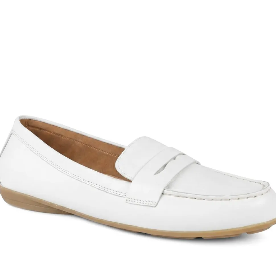 Gabor Leather Penny Loafers - White
