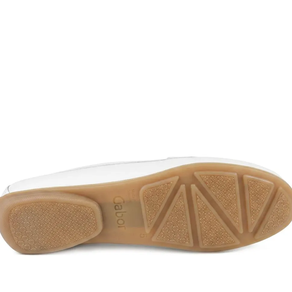 Gabor Leather Penny Loafers - White