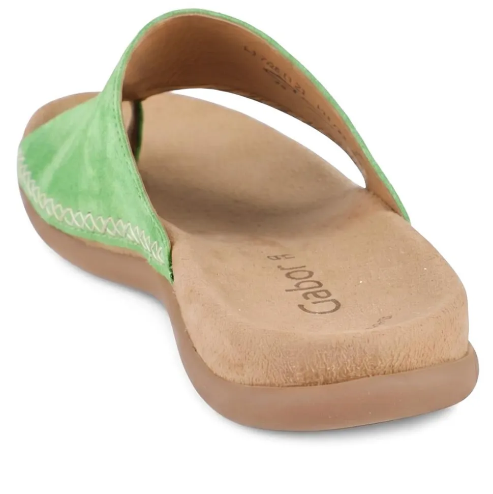 Gabor Leather Toe Post Sandals - Green