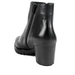 Gabor Leather Zip Up Ankle Boots - Black