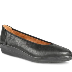 Gabor Wide Fit Leather Chunky Sole Pumps - Black Croc