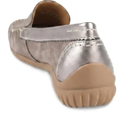 Gabor Wide Fit Leather Comfort Moccasins - Taupe