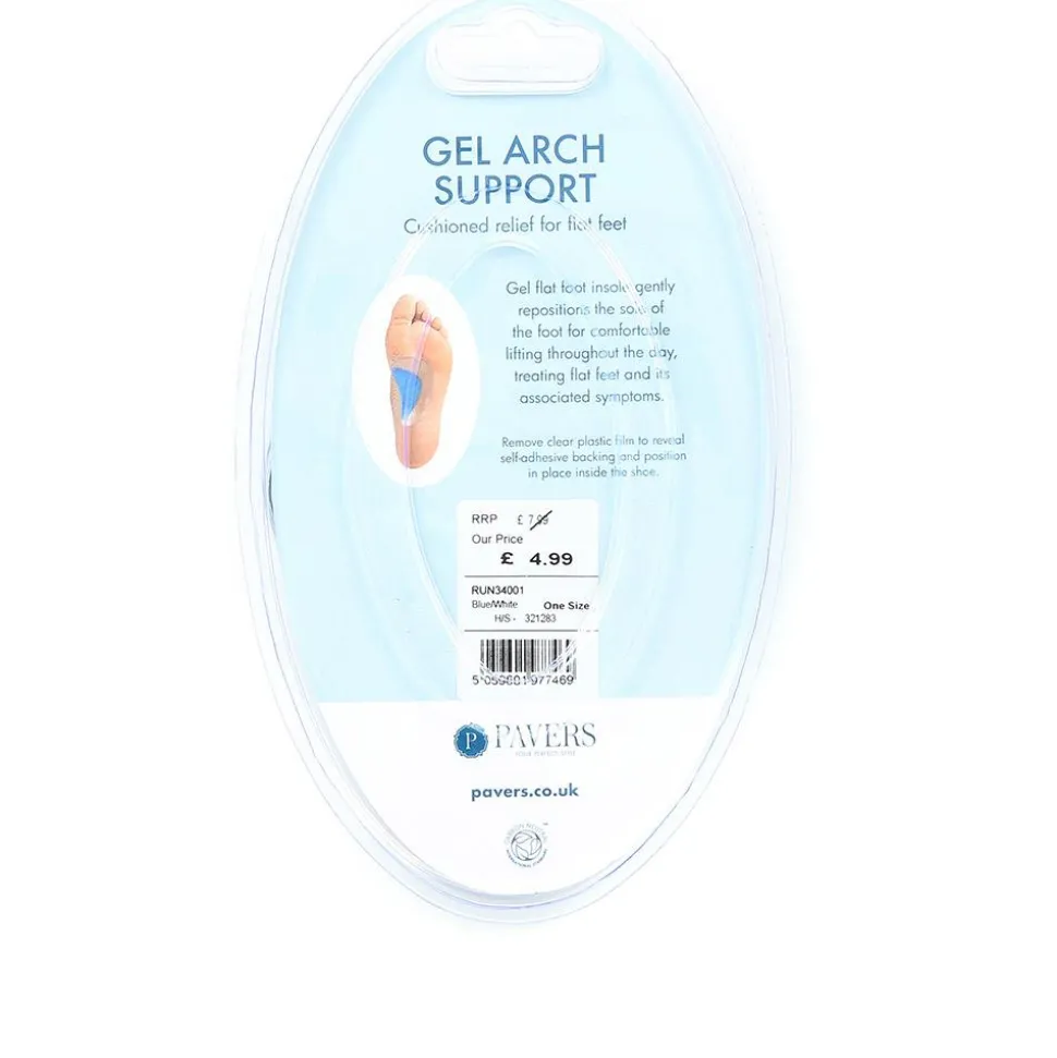 Gel Arch Supports for Flat Feet - Blue-White