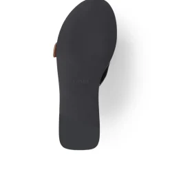 Georgette Leather Mules - Black
