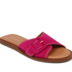 Georgette Leather Mules - Pink
