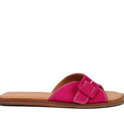 Georgette Leather Mules - Pink