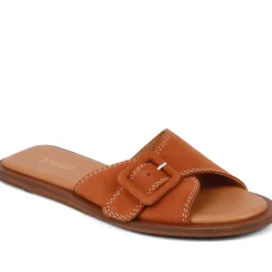Georgette Leather Mules - Tan