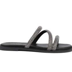 Ghita Calf Leather Sandals - Black