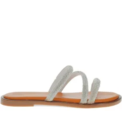 Ghita Calf Leather Sandals - Silver