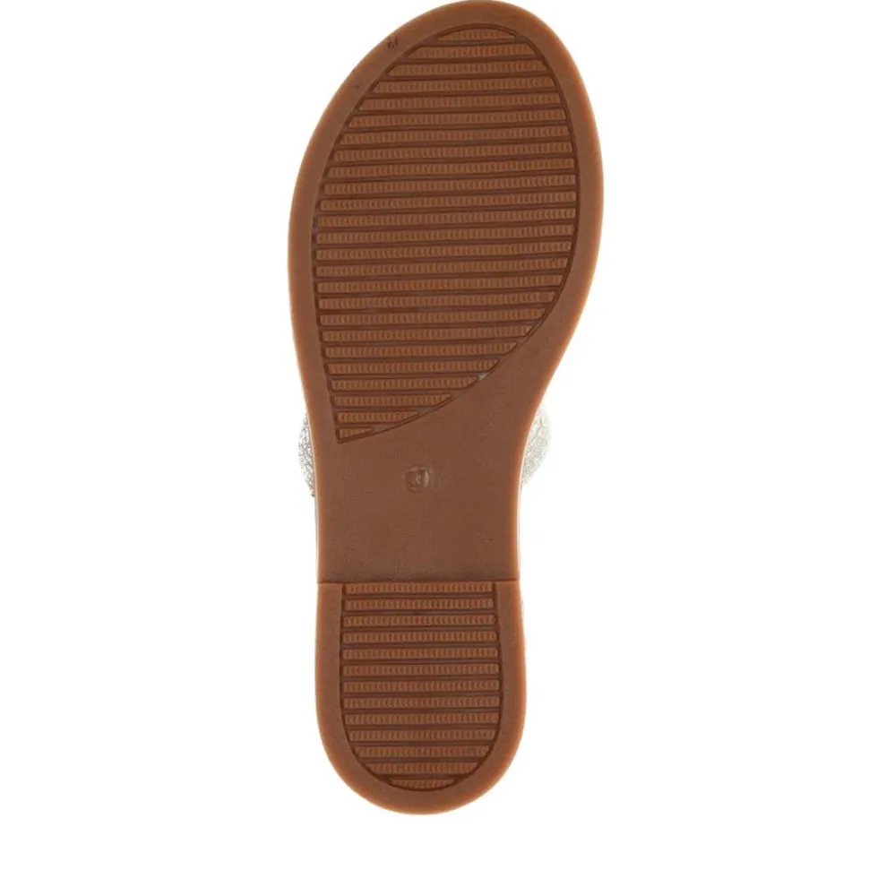 Ghita Calf Leather Sandals - Silver