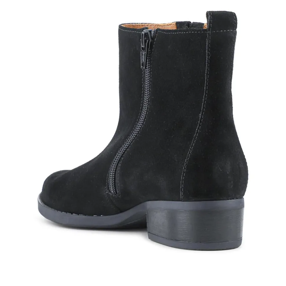 Gibside Gabor Leather Ankle Boots - Black