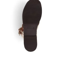 Glint Leather Toe Post Sandals - Gold