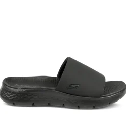 GO WALK Flex Sandals - Black-Black