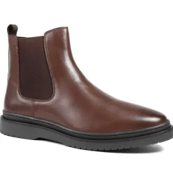Gregory Warm Lined Leather Chelsea Boots - Dark Brown