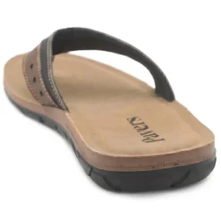 Grippy Cross Strap Mule Sandals - Brown