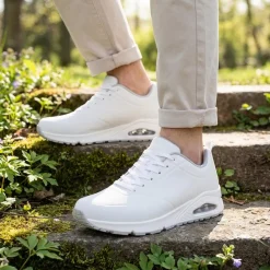 Grippy Lace-Up Trainers - White