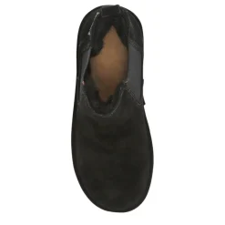 Grippy-Soled Elastic Ankle Boots - Black