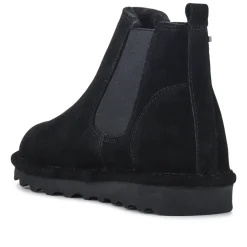 Grippy-Soled Elastic Ankle Boots - Black