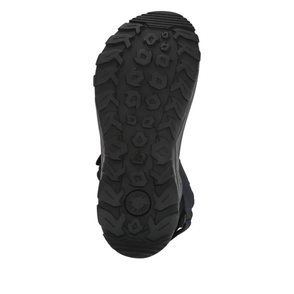 Grip-Soled Touch-Fasten Sandals - Navy