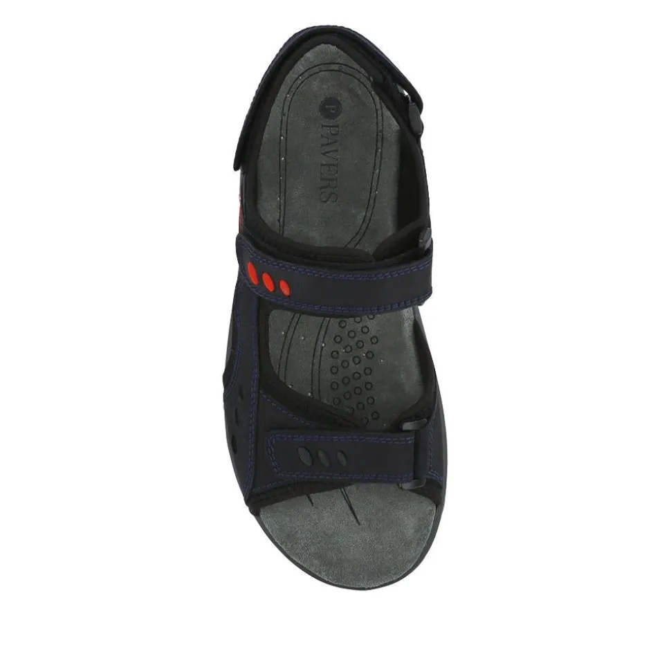Grip-Soled Touch-Fasten Sandals - Navy