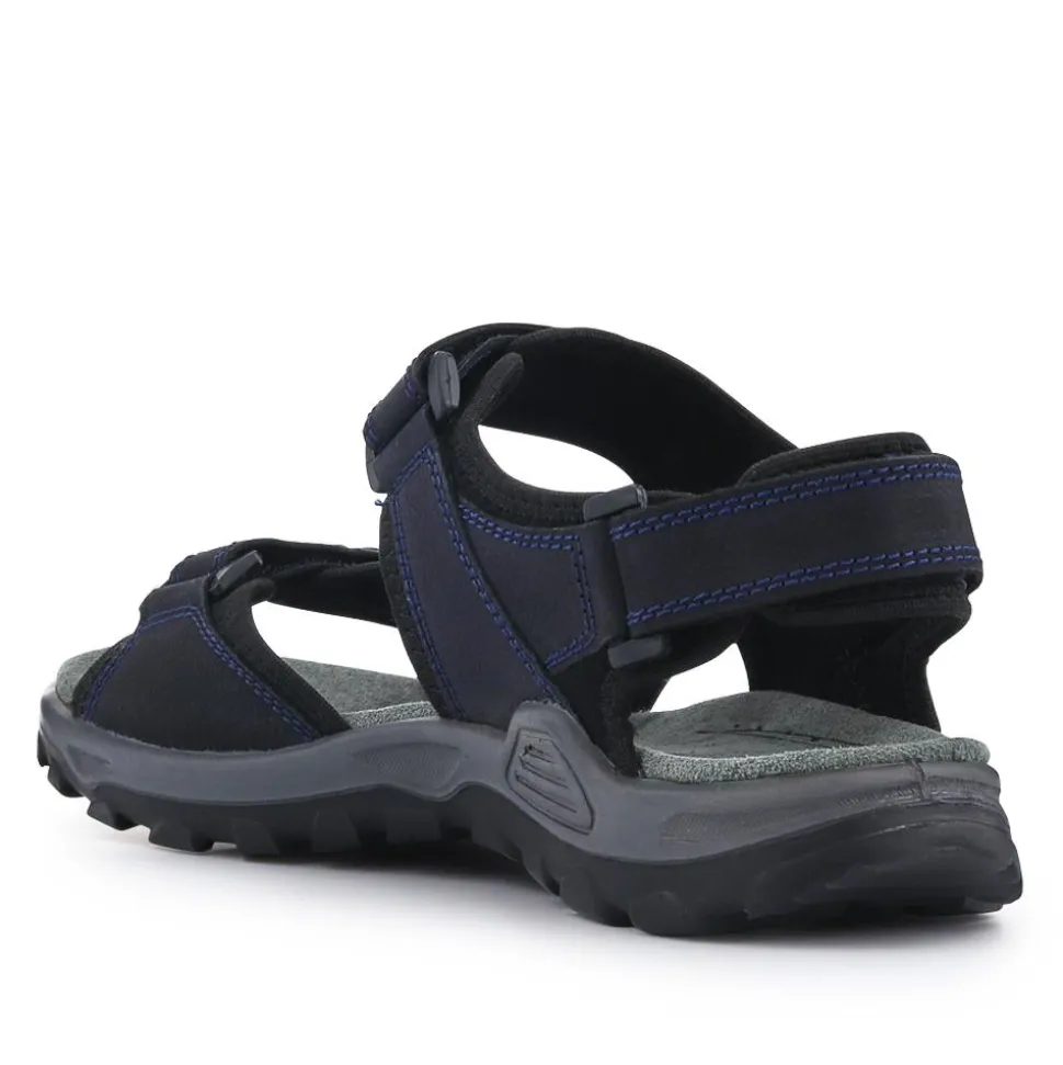 Grip-Soled Touch-Fasten Sandals - Navy