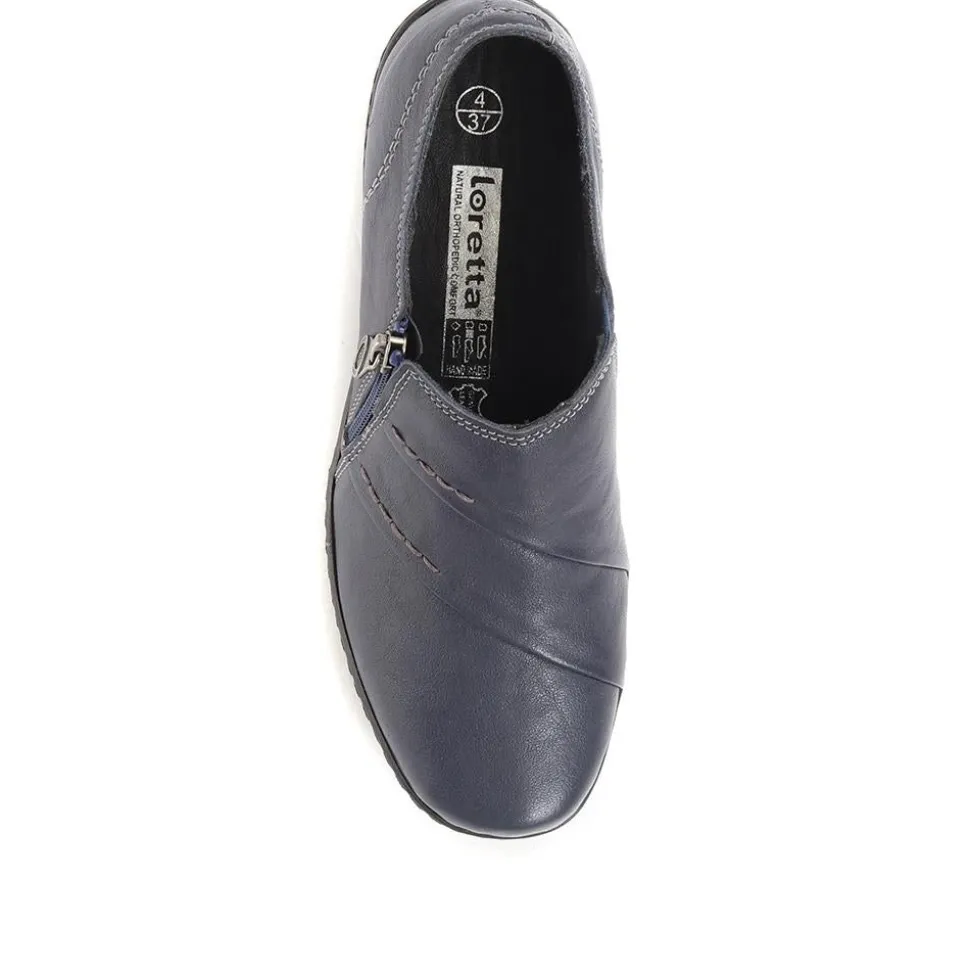 Handmade Leather Shoes - Navy