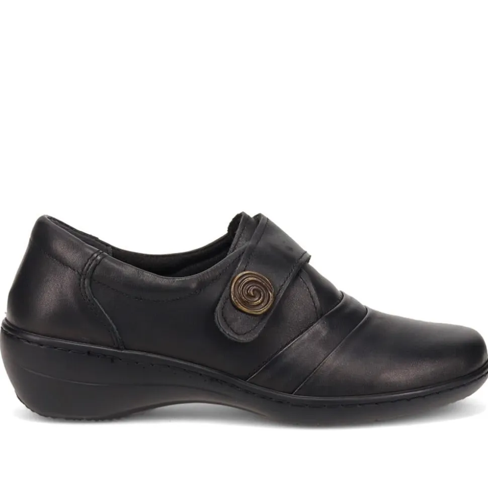 Handmade Leather Shoe with One Touch Strap - Black