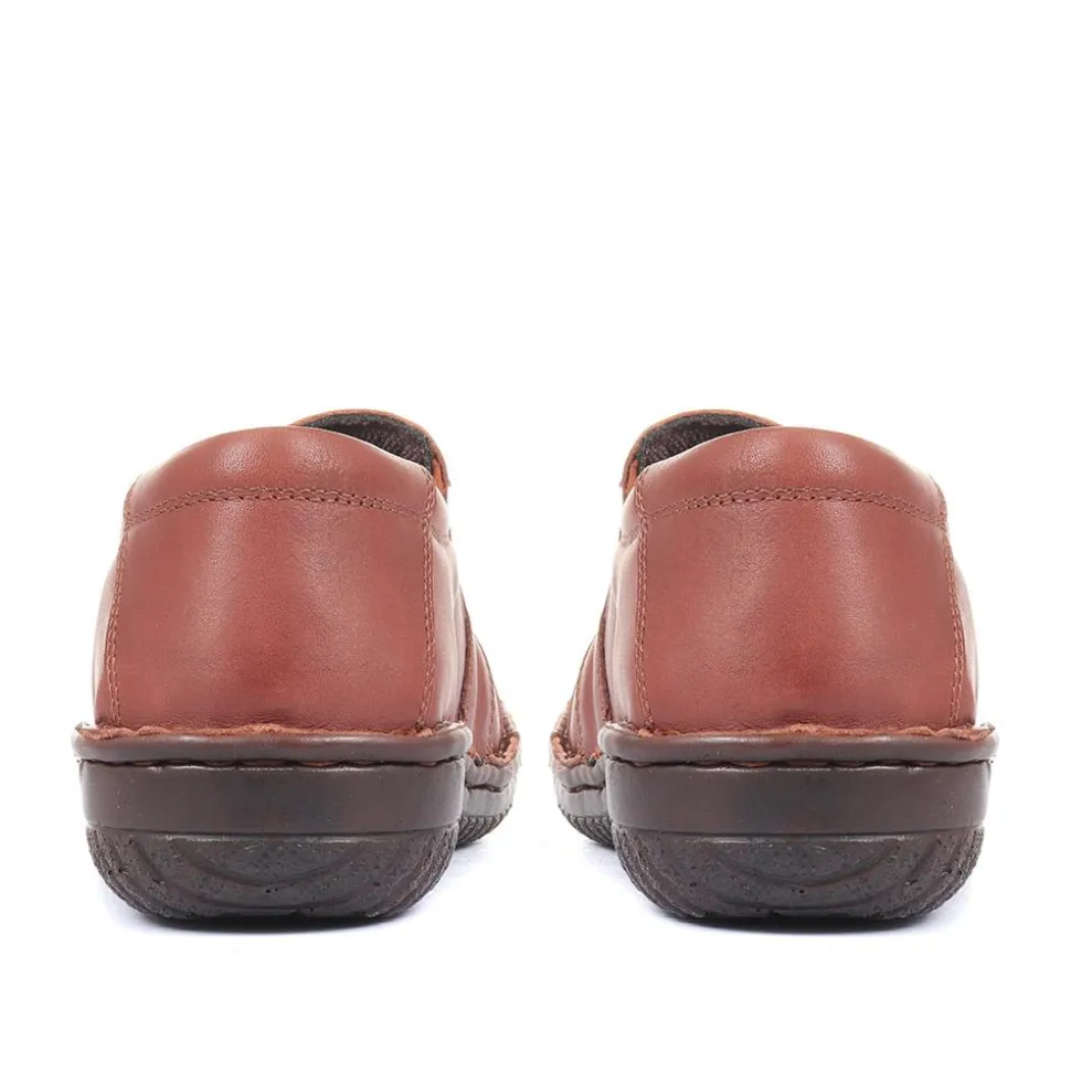 Handmade Leather Slip-On Shoes - Tan