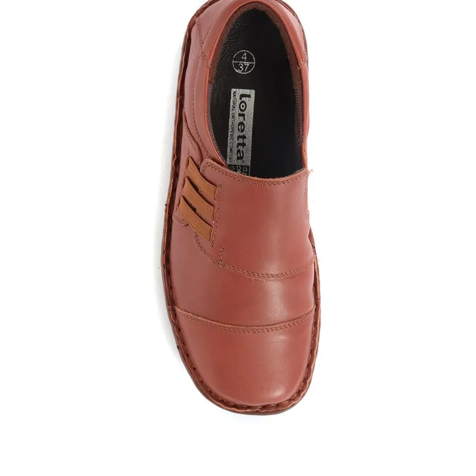 Handmade Leather Slip-On Shoes - Tan