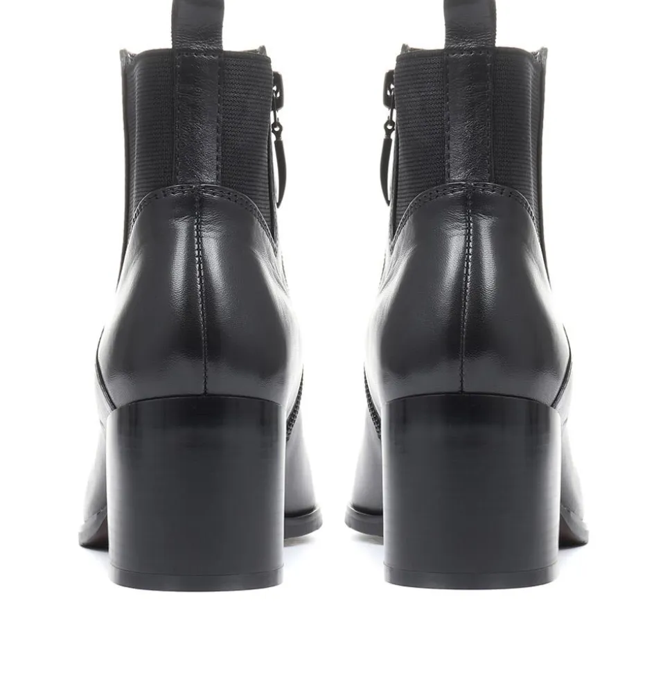 Harlow Block Heel Ankle Boots - Black