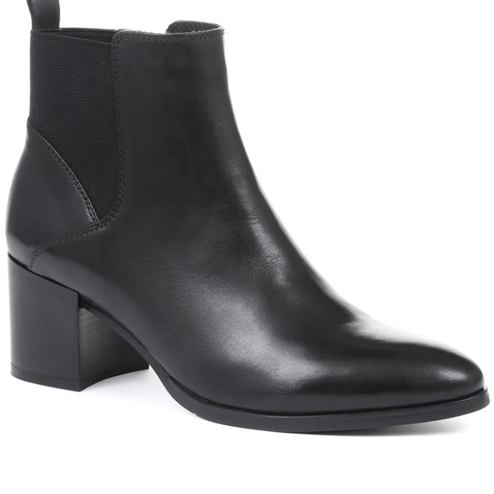 Harlow Block Heel Ankle Boots - Black