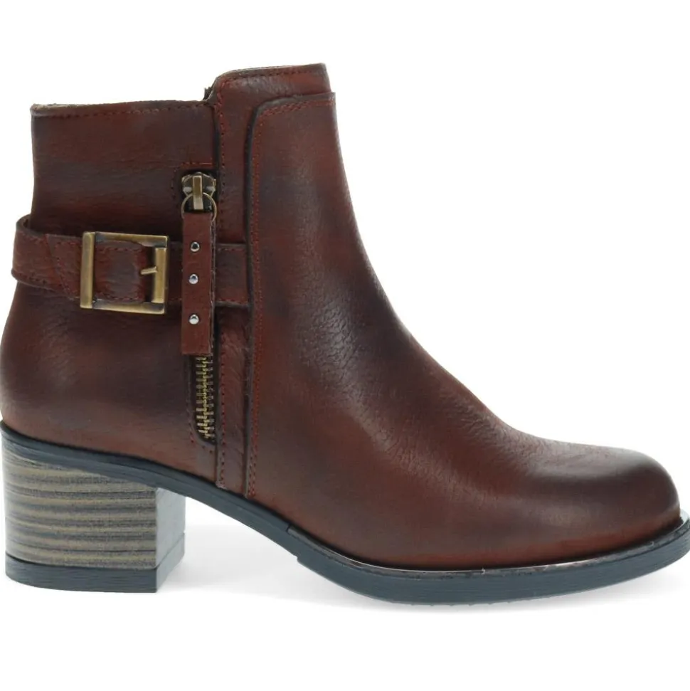 Heeled Ankle Boots - Dark Brown