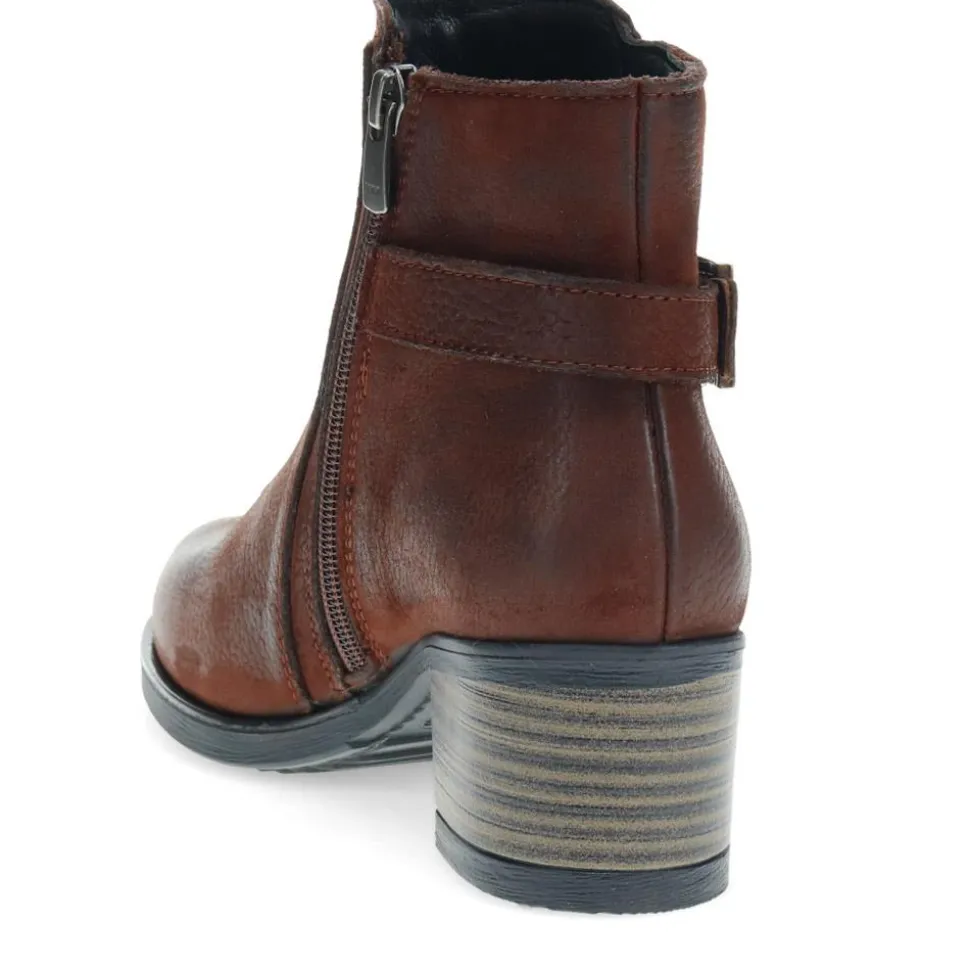 Heeled Ankle Boots - Dark Brown