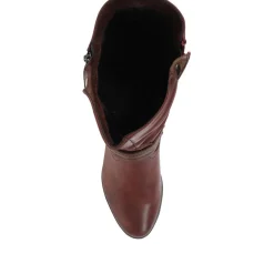 Heeled Calf Boots - Bordeaux