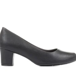 Heeled Court Shoes - Black