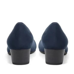 Heeled Court Shoes - Navy