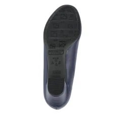 Heeled Court Shoes - Navy