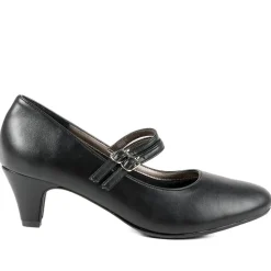 Heeled Mary Janes - Black