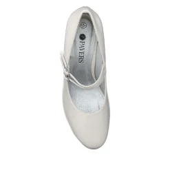 Heeled Mary Janes - Cream