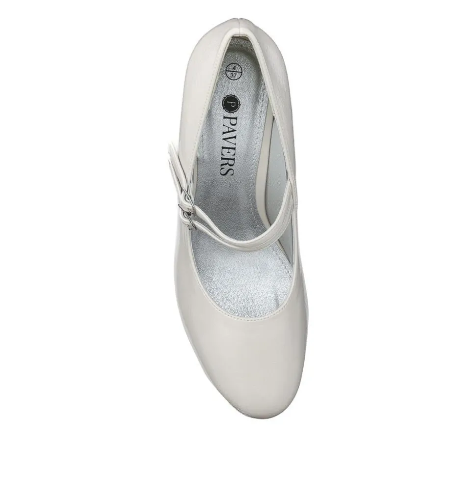 Heeled Mary Janes - Cream