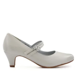 Heeled Mary Janes - Cream